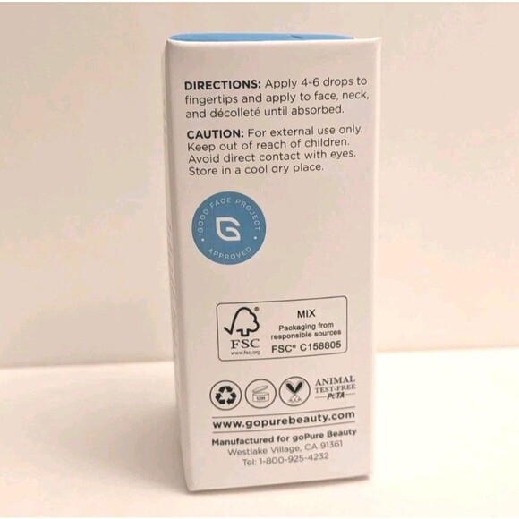 NIB Go Pure Dramatically Dewey Serum Triple Hyaluronic Acid Complex Hibiscus - Picture 4 of 6